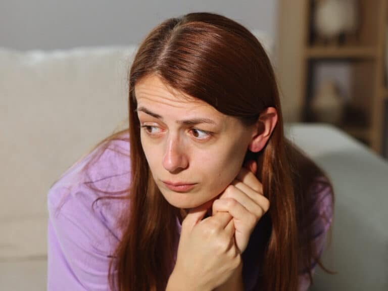 a woman with OCD experiencing anxiety