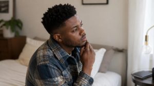 Is Gabapentin Addictive Dependence, Abuse, and Withdrawal hero image of a man considering if he is addicted.
