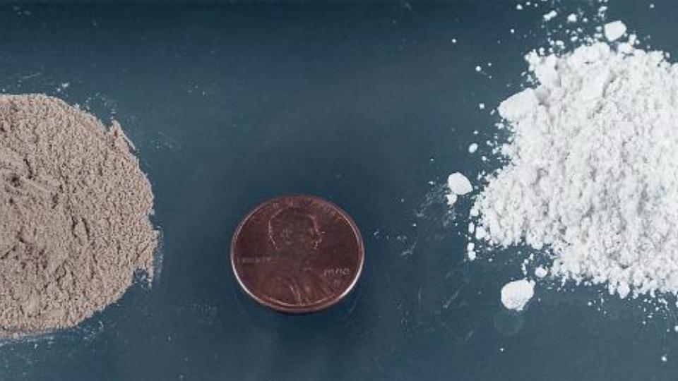wondering what does heroin look like? It is comparable in size to a penny both white and brown versions pictured here.